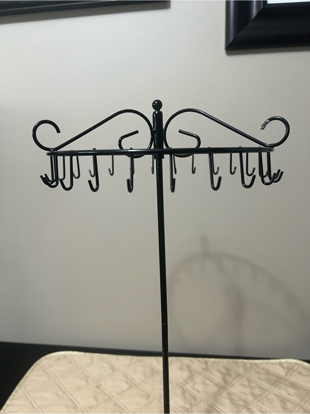 Black Metal Rotating Jewelry Tree Stand - Unbranded - Picture 3 of 4